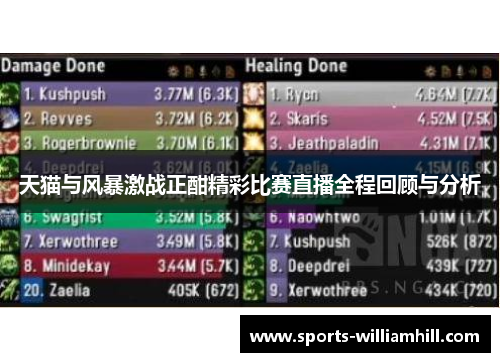 天猫与风暴激战正酣精彩比赛直播全程回顾与分析